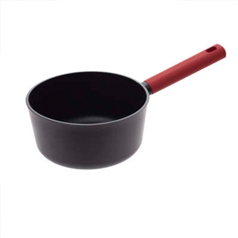 Steelpan/sauspan - Alle kookplaten geschikt - zwart - dia 21 cm -