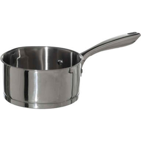Steelpan/sauspan - Alle kookplaten geschikt - zilver - dia 16 cm - rvs -