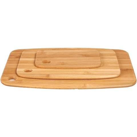 Set van 3x stuks bamboe houten snijplanken/serveerplanken -