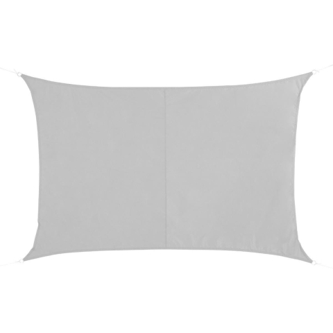 Polyester schaduwdoek/zonnescherm Curacao rechthoekig wit 2 x 3 meter -