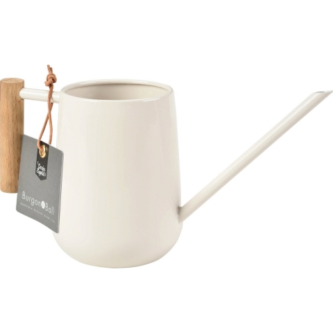 Gieter - metaal - creme wit - 700 ml - 25 x 12 x 10 cm -