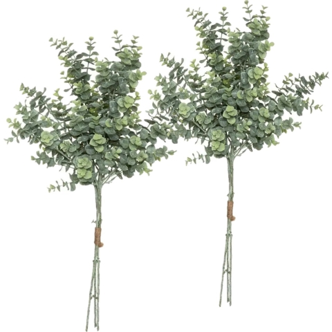 Atmosphera kunstplant 2 boeketten eucalyptus groen 64 cm -