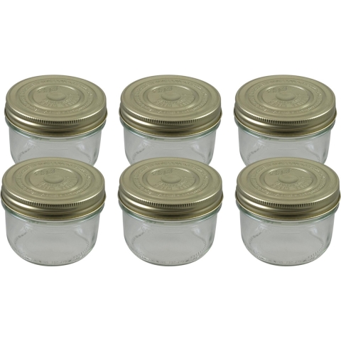 6x Weckpot/inmaakpot met schroefdeksel 350 ml -