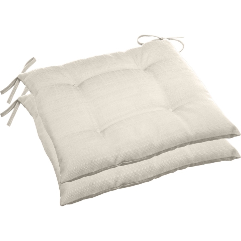 Hesperide stoelkussens - 2x - binnen/ buiten stoelen - beige - 40x4 cm -