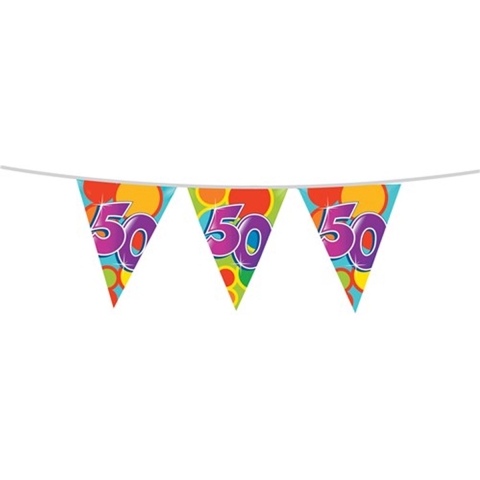 Leeftijd verjaardag thema 50 jaar pakket ballonnen/vlaggetjes -