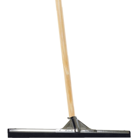 Vloertrekker/douchetrekker voor water metaal/rubber 75 cm met houten steel 150 cm -