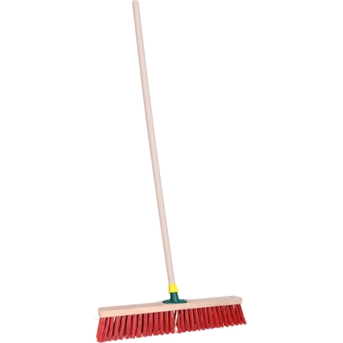 Straatbezem ODIN voor harde ondergrond - Harde bezemkop van 50 cm breed - Houten steel van 130 cm -