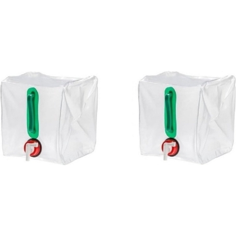 Opvouwbare Waterzak - 2x - 10L - Jerrycans/watertanks - Camping / Picknick / Outdoor -