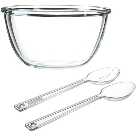 Luminarc Slakom/schaal met kunststof slacouvert - Glas - D24 cm -