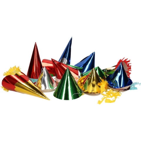 Papieren feesthoedjes pakket 30 stuks -