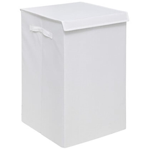 5Five Eureka sorteer wasmand - 74 liter - wit - 37 x 37 x 60 cm - MDF/Polyester stof -