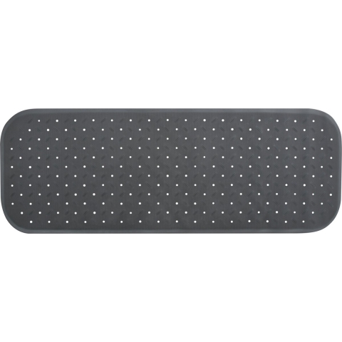 Douche/bad anti-slip mat badkamer - rubber - grijs - 36 x 97 cm - rechthoek - XXL-size -