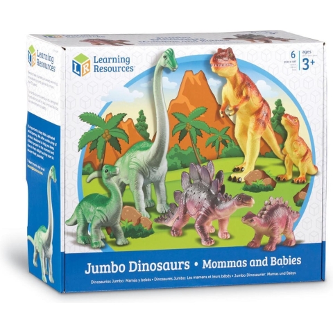 Learning Resources Dino Jumbo mama en baby 6 stuks