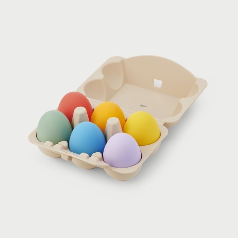 Tickit Silisoft Sensorische Eieren Regenboog 6 stuks