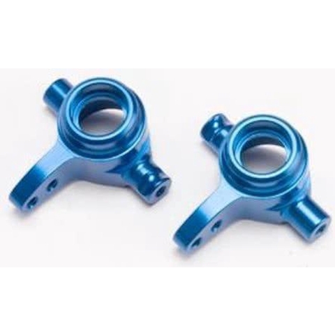 Steering blocks, aluminum, left & right (blue-anodized)