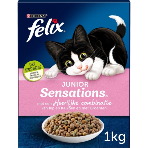 Felix Junior Sensations kattenvoer 3 x 1 kg