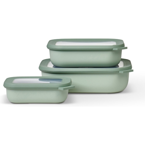 Multikom Cirqula rechthoekig 3-delige set (500 1000 2000) Nordic sage - Mepal