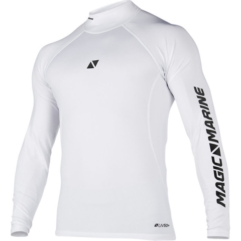 Magic Marine Cube Rashvest L/S sneldrogend - UV50+ beschermende lycra wit, XXL