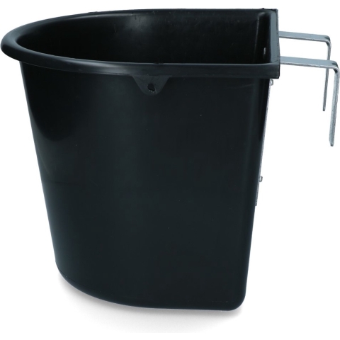 Voerbak 15 l met ophang zwart