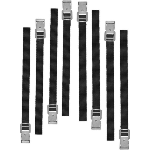 ProPlus Spanbanden - bindriemen - 12x - 40 cm - sjorbanden - zwart -