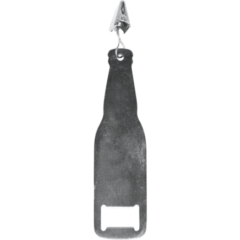 Tafelkleedgewichten met flesopener - 12x stuks - RVS - 14 cm -