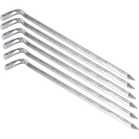 Grondpennen/tentharingen - 24x - 16 cm - metaal - voor harde ondergrond - camping -