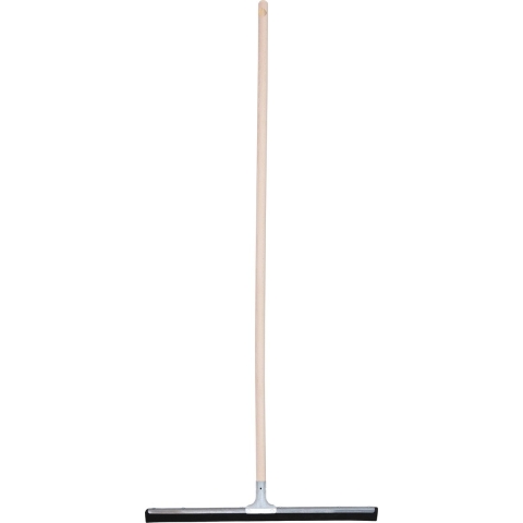 Vloertrekker/douchetrekker voor water - metaal/natuurrubber - breedte 60 cm - steel hout 140 cm -