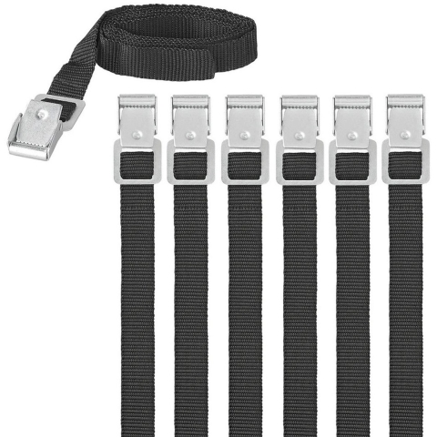 Proplus caravan/camper fietsen spanbanden/sjorbanden/bindriemen - 6x stuks - 100 cm -