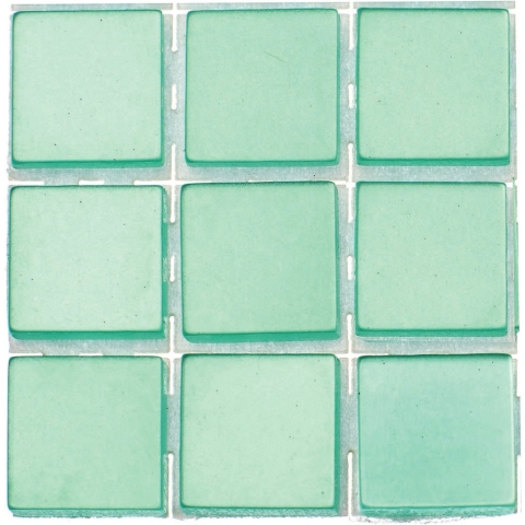 Glorex Hobby - mozaiek stenen/steentjes - turquoise blauw - 189x stuks - 10 x 10 x 2 mm - knutselen -