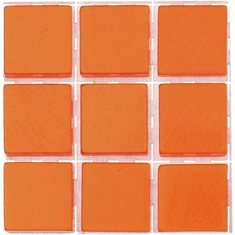 Glorex Hobby - mozaiek stenen/steentjes - oranje - 252x stuks - 10 x 10 x 2 mm - knutselen -