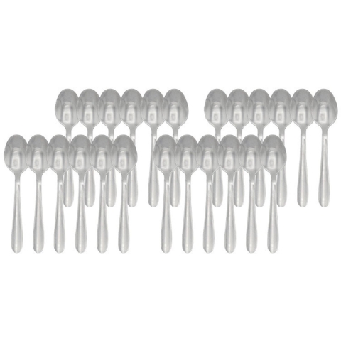 Theelepels - 24x - Zilver - 16 cm - RVS - dessertlepels/koffielepels/ijslepels -