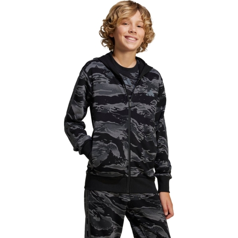 adidas Performance Cardigan - J Camo FZ HD - Black/GREFIV - adidas Performance - 10 jaar (140) - Cardigan