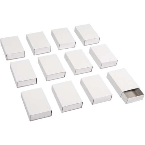 DIY Hobby/knutsel luciferdoosjes - 60x stuks - blanco - 5 x 3 x 1 cm - opslag bedank doosje -
