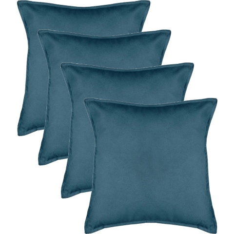 Bank/sierkussens Sophia - 4x stuks - 55 x 55 cm - polyester met rits -