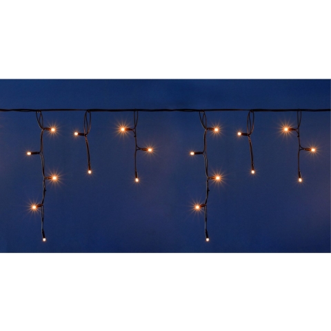 Ijspegelverlichting lichtsnoeren met 600 warm witte lampjes 24 x 0,35 meter -