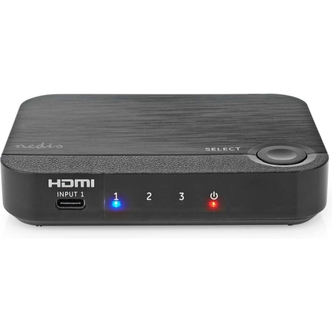 Nedis VCON6420AT Hdmi™-converter 1x Usb-c™ / 2x Hdmi™ Input 1x Hdmi™ Output 1-weg 4k@60hz 18 Gbps Abs Antraciet