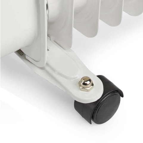 Nedis HTOI30WT7 Mobiele Olieradiator 600 / 900 / 1500 W 7 Vinnen Instelbare Thermostaat 3 Warmte Standen Omvalpreventie Wit
