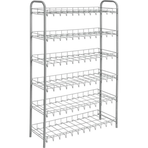 Metaltex Schoenenrek 6 Etages 64x23x104 cm Zilver