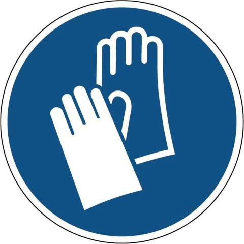 Waarschuwingssticker roterende onderdelen, op rol - 25 mm breed - 225 stickers