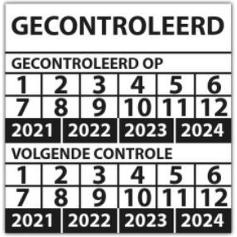 Keuringssticker goedgekeurd rechthoek 50 x 25 mm - 100 stuks (op rol)
