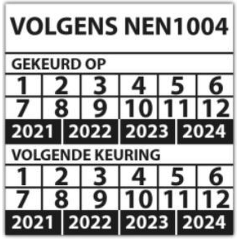 Keuringssticker onderhoud uitgevoerd op rechthoek 50 x 25 mm - 250 stuks (op rol)