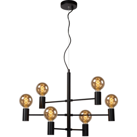 Lucide Leanne - Hanglamp - 65 X 32 X 175 Cm - Zwart