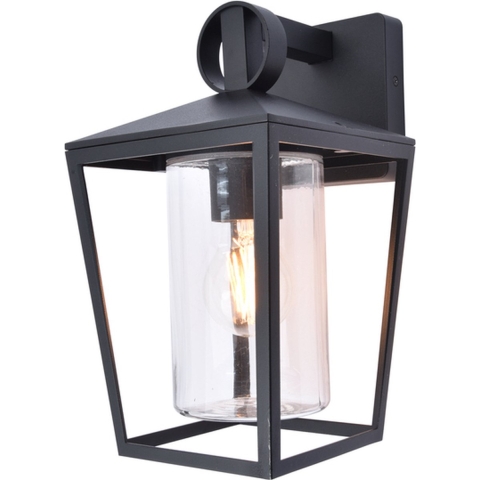 Lutec West - Buiten Wandverlichting - 16 X 19,9 X 28,8 Cm - IP54 - Zwart