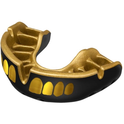 Opro 790019 Gold Ultra Fit Grillz Mouthguard - Black-Gold - SR