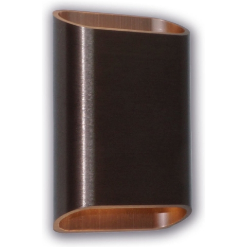 Artdelight Diaz Small - Wandverlichting - 4 X 10 X 15 Cm - 2 X 3W LED Incl. - IP54 - Geborsteld Brons
