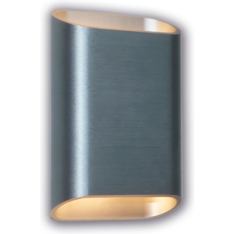Artdelight Diaz Small - Wandverlichting - 4 X 10 X 15 Cm - 2 X 3W LED Incl. - IP54 - Geborsteld Metaal