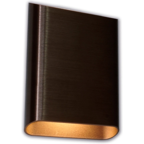Artdelight Diaz Large - Wandverlichting - 4 X 14,5 X 20 Cm - 2 X 6W LED Incl. - IP65 - Geborsteld Brons