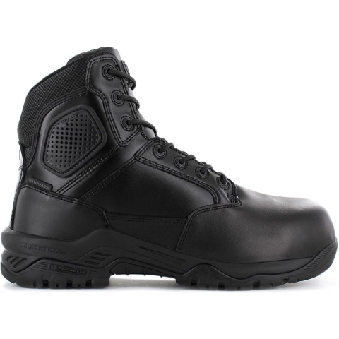 Magnum M801550 Strike Force 6.0 Leather Composite Toe & Plate Waterproof Side Zip - Black - 41