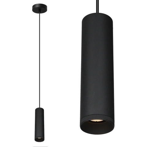 Artdelight Milano - Hanglamp - Ø 6,6 X 175 Cm - Zwart