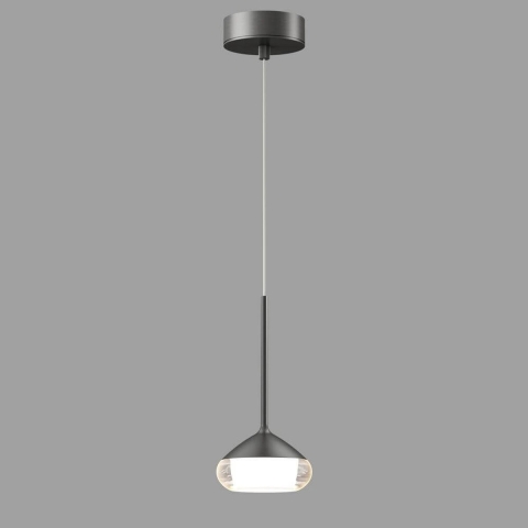 Artdelight Phoenix - Hanglamp - Ø 11,6 X 208,2 Cm - 7W Dimbare Led Incl. - Mat Grijs